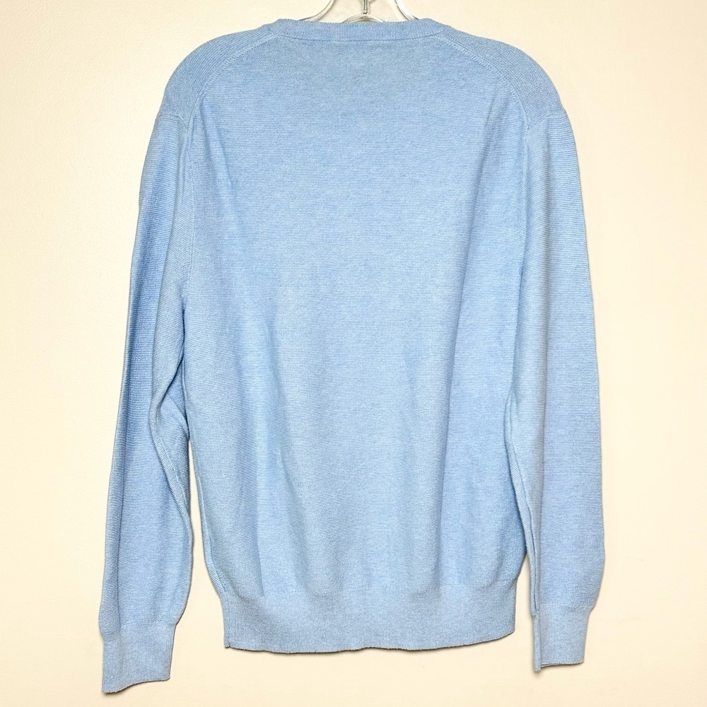 NWT J. Crew cotton crewneck Men's Light Blue Sweater - Picture 6 of 7